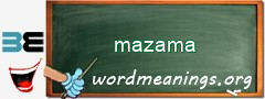 WordMeaning blackboard for mazama